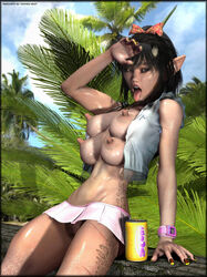 3d bovine breasts cattle clothing female horns humanoid invalid_tag mammal multi_breast nipples solo troglodyt-3d