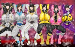 6girls ahim_de_famille bodysuit breast_expansion breast_growth breast_growth_(enlargement) breasts cg cum cum_in_mouth cum_in_pussy cum_inside cum_on_body cum_on_breasts cum_on_face cumshot enlarged_breasts erect_nipples erect_nipples_under_clothes female female_focus female_only fueki_koyomi gokai_pink hanaori_kotoha heroine hokekyo_9 huge_breasts instant_loss kaizoku_sentai_gokaiger kamen_rider kamen_rider_fourze_(series) kamen_rider_nadeshiko kamen_rider_tsukuyomi kamen_rider_wiseman kamen_rider_wizard_(series) kamen_rider_zi-o_(series) kishiryu_sentai_ryusoulger koyomi_fueki kyoryu_violet looking_at_viewer multiple_females multiple_girls nadeshiko_(kamen_rider_fourze) nipples nipples_visible_through_clothing samurai_sentai_shinkenger shinken_yellow skintight skintight_bodysuit skintight_suit squatting squatting_position super_sentai thick_thighs thighs tokusatsu tsukuyomi_(kamen_rider_zi-o) wide_hips yayoi_ulshade
