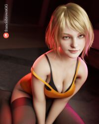 1girls 3d 3d_(artwork) ashley_graham ashley_graham_(ella_freya) big_ass big_breasts big_thighs breasts capcom cleavage curvaceous curvy curvy_figure female female_only francis_brown hips light-skinned_female light_skin mature mature_female not_ai_generated pinup pose posing resident_evil resident_evil_4 slim_waist solo teasing thick thick_hips thick_legs thick_thighs thighhighs thighs voluptuous waist wide_hips
