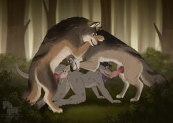 2026 absurd_res anal anal_sex animal_genitalia animal_penis anthro anthro_on_feral anus ass balls blue_eyes blush bodily_fluids canid canine canis clothing cum digital_drawing_(artwork) digital_media_(artwork) erection fenn.perrox feral fur genital_fluids genitals goggles_on_headwear grey_body group hat headgear headwear heterochromia hi_res interspecies kobold magenta_eyes male male/male male_penetrated male_penetrating mammal neckwear nude open_mouth penetration penile penis remy_(wulfer) reptile scalie sex smile tail text tongue trio url wolf zoophilia