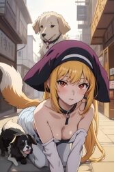 1girl ai_generated dog fap_and_click_(game) female female_focus forbros_games_(publisher) game_cg izumi_(fap_and_click) pale-skinned_female pale_skin solo solo_focus