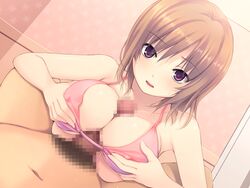 bikini_top breasts coffee-kizoku cure_girl game_cg hoshimiya_miyu penis short_hair