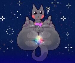 ? animated ass ass_focus ass_hole balls ballsack blush cat_tail cock dick feline foreskin furry grey_body grey_fur hole hole_(anatomy) large_ass large_butt large_thighs legs_up male_only neck_tuft nyan_cat nyan_cat_(copyright) penis poptart rainbow small_penis snowbollz solo space sparkle sparkles sparkly sweaty sweaty_ass sweaty_body tail whiskers