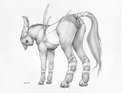 2018 alien anus beast_(disambiguation) ecmajor fathier feral hooves pussy simple_background solo standing star_wars the_last_jedi white_background