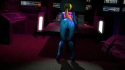 3d animated ass ass_shake bent_over blonde_hair bodysuit butt butt_shot clothed falcosfm metroid nintendo no_sound ponytail samus_aran source_filmmaker tagme video zero_suit_samus