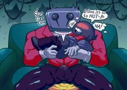 2boys battat_(deltarune) blowjob blush cum cum_in_mouth cumming deltarune deltarune_chapter_3 deltarune_chapter_4 erection erection_under_clothes gasp gasping gay gay_sex male mike_(deltarune) olny_male pippins_(deltarune) precum sitting small_mike_(deltarune) suits tenna_(deltarune) uniform wheatwesley yaoi