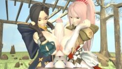double_paizuri double_titfuck hootle huge_cock penis piigeta2 rinwell_(tales) shionne_(tales) small_but_hung tagme tales_of_(series) tales_of_arise