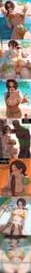 ahe_gao ai ai_generated bbc blacked blush bnwo breasts brown_hair comic dialog dialogue fellatio green_eyes kabedon kissing_penis large_breasts large_penis male massage mori_kaede_(terasu_mc) mosaic_censoring netorare ntr panties_around_one_leg pawg penis penis_awe phat_ass sbwaifus spread_cheeks spread_legs text yellow_bikini yellow_bikini_bottom yellow_bikini_top