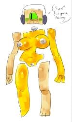 1_eye 1girls areolae big_breasts blush breasts die_of_death_(roblox) english_text female harken_(die_of_death) multicolored_body nipples pussy roblox roblox_game robloxian rrrensa solo_female tagme text thought_bubble