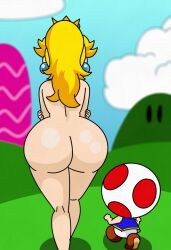 princess peach from mario (series) by klutzykatherine