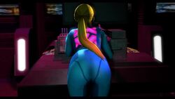 3d animated ass ass_shake bent_over blonde_hair bodysuit butt butt_shot clothed falcosfm female female_only metroid nintendo no_sound ponytail samus_aran solo source_filmmaker tagme video zero_suit_samus