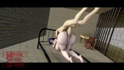 1boy 1boy1girl 1girls 3d 3d_(artwork) 3d_animation anal anal_sex artist_name ass ass_focus balls bed big_ass big_penis breasts brown_hair cum cum_in_ass cum_inside dark_hair dialogue glasses green_eyes hat hyper hyper_penis kono_subarashii_sekai_ni_shukufuku_wo! konosuba large_breasts large_penis larger_female legs penetration penis penis_in_ass penis_in_pussy prison prison_guard_position prisoner satou_kazuma sena_(konosuba) sex smaller_male sound sweat tagme video