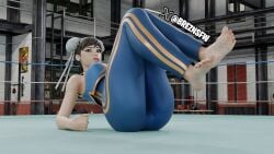 breznsfw chun-li chun-li_(fortnite) feet foot_fetish fortnite gym street_fighter