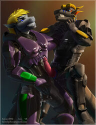 anthro armor clothing cum darkdragon23 dragon eglan erection forced gear halo_(series) hi_res higthnekohnz lizard male north rape red_vs_blue reptile rubber scalie soldier spartan suit video_games warrior wash yaoi