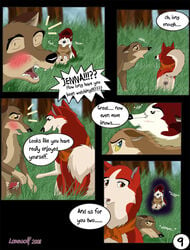 2008 aleu balto balto_(film) comic comic_page feral incest jenna_(balto) kodi lonewolf onomatopoeia text text_bubble