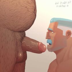 animated bara big_cock big_dick big_penis blowjob blue_eyes boner cock daddy dick diditeditit dilf domination erection fat fellatio gay grabbing_head hand_on_head huge_cock huge_dick huge_penis male male_only moustache oral patting_head penis sirsiarmageddon sound sound_edit sucking sucking_penis tagme thick_cock thick_dick thick_penis veiny veiny_penis video white_hair