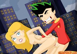 american_dragon:_jake_long asian_male asian_male_white_female blonde_hair blue_eyes comics-toons disney disney_channel doggy_style female from_behind interspecies jake_long light-skinned_female male nipples rose_(huntsgirl) tagme