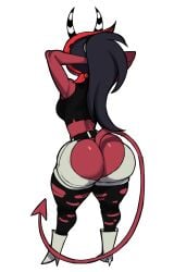 ass ass_focus big_ass blackwhiplash busty curvy demon demon_girl edit female helluva_boss high_heel_boots high_heels huge_ass imp no_panties red_skin sallie_may_(helluva_boss) tagme third-party_edit trans_woman transfem transgender transparent_background vivienne_medrano vivziepop wide_hips
