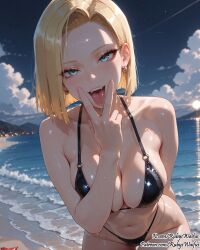 android 18 from dragon ball by rubyswaifus