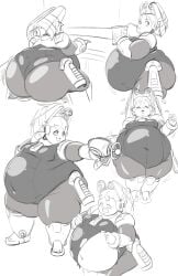 axel-rosered big_ass big_belly fat mega_man mega_man_x multiple_poses pallette ripped_clothing sketch