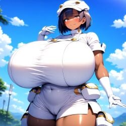 1girls aether_foundation aether_foundation_employee aether_foundation_employee_(female) ai_generated big_ass big_hips big_thighs black_hair curvy curvy_ass curvy_body curvy_female curvy_figure curvy_hips curvy_thighs dark-skinned_female day daytime eyebrows eyelashes female front_view gloves happy hat hi_res high_resolution highres huge_ass huge_hips huge_thighs jumpsuit minmin nintendo npc_trainer pokemon pokemon_(franchise) pokemon_(trainer) pokemon_sm pokemon_trainer short_hair smile solo standing thick_ass thick_thighs white_pantyhose white_uniform wink winking_at_viewer