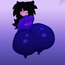 alternate_version_available animated ass_bigger_than_breasts ass_bigger_than_head ass_focus big_ass bubble_butt clapping_ass clapping_cheeks clothed clothing cup0fcoffeensfw dark_skin dumptruck_ass fat_ass gaelod23 huge_ass juicy_ass light looking_at_viewer moving_ass needlemouse_(series) purple_background sarah_henderson_(needlemouse) showing_ass small_breasts thick_thighs thighhighs thighs twerk twerking twerking_at_viewer wobbling_ass