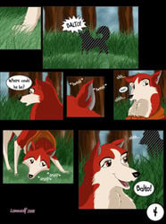 2008 balto_(film) comic comic_page feral jenna_(balto) lonewolf oblivious text text_bubble