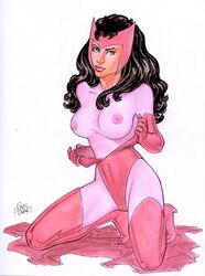 1girls avengers dave_hoover female female_only human marvel marvel_comics mutant_(marvel) scarlet_witch solo straight_hair wanda_maximoff x-men