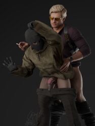 2boys 3/4_view 3d 3d_(artwork) 3d_render against_fourth_wall against_wall bell_(cod) big_dom_small_sub call_of_duty call_of_duty_black_ops_cold_war cum cum_drip dominant_male gay gay_domination gay_male gay_sex glasses half-dressed half-erect half_nude highres invisible_wall kruk_0666 male male/male male_only male_penetrated male_penetrating male_penetrating_male masked masked_male russell_adler size_difference skinny skinny_male small_penis smoking smoking_cigarette smoking_during_sex twink unbothered