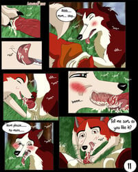 2008 aleu balto balto_(film) comic comic_page feral incest jenna_(balto) kodi lonewolf onomatopoeia panting text text_bubble