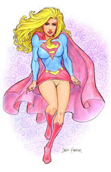 blonde_hair dave_hoover dc_comics female long_hair pussy solo supergirl superman_(series) tagme