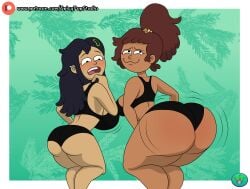 amphibia amphibia_(finale) amphibia_(series) anne_boonchuy ass booty cocky_smile disney disney_channel female_focus female_only marcy_wu shocked_expression smile spicypop tagme thai thai_female