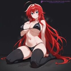 1girls ai_assisted ai_generated big_ass big_breasts blue_eyes curvy curvy_figure female high_school_dxd red_hair rias_gremory thick_ass thick_thighs thighhighs thighs wet wet_body wet_pussy