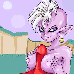 breasts core_person dragon_ball dragon_ball_z female kibito nipples rule_63 shin_(dragon_ball) straight_hair