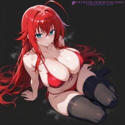 1girls ai_assisted ai_generated big_ass big_breasts blue_eyes curvy curvy_figure female high_school_dxd red_hair rias_gremory thick_ass thick_thighs thighhighs thighs wet wet_body wet_pussy