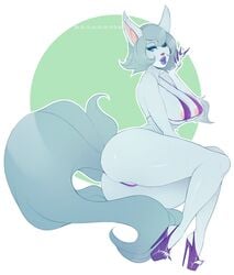 1girls anthro ass big_ass big_breasts breasts female female_only furry kokobuttz large_breasts looking_at_viewer no_humans solo thick_thighs wide_hips