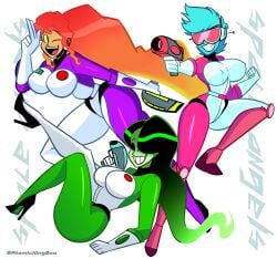 2025 3girls action_pose artist_name ass atomickingboo avalyn_storm big_ass big_breasts black_hair black_hair_female blue-skinned_female blue_body blue_hair blue_hair_female blue_skin breasts clothed clothed_female clothing english english_text female female_focus female_only fully_clothed fully_clothed_female laser laser_gun light-skinned_female light_skin magnolia_rogers oc ocs orange_hair orange_hair_female original original_character original_characters pale-skinned_female pale_skin solo solo_female solo_focus spacesuit sunglasses susan_ghoel text the_space_angels thick_thighs thighs weapon wink winking winking_at_viewer