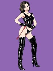 1female 1girls adult adult_female asian asian_female asian_girl boot_fetish boots brown_hair brunette_female brunette_hair clothes dominant dominant_female dominatrix enkaboots female female_focus female_only femdom gloves high_heel_boots high_heels knee_boots kneehigh_boots leather leather_boots leather_clothing leather_gloves long_legs looking_at_viewer original original_character original_characters riding_crop tall_boots teasing thigh_boots thigh_highs thighhigh_boots thighhighs thighs whip