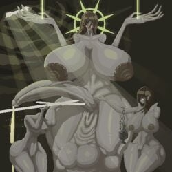 1futa 2girls armless balls_clench balls_clenching blood churning_balls cum cum_bulge cum_string futanari gigantic_breasts gigantic_penis grey_body headless huge_balls huge_breasts huge_cock huge_nipples huge_testicles long_hair original original_character original_characters pixel_(artwork) pixel_animation sagging_testicles saggy_balls stallion_vs tagme testicles_clench thick_thighs video