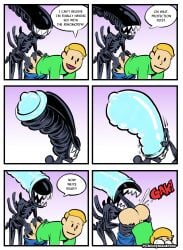 1boy 1monster alien anus ass asshole blonde_hair blonde_male bottomless_male cheesymanfredo fuck_and_suck fucking malesub nude nude_male penetration pervert protected_sex screaming sex submissive submissive_human submissive_male sucking sucking_anus sucking_ass xenomorph