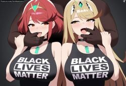 mythra (xenoblade) from black lives matter by lord dante