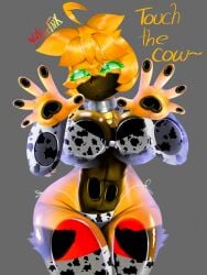 breasts breasts_on_glass breasts_squeezed_together cow_outfit cowbell furry furry_female furry_only heart-shaped_pupils naked naked_female notyourf0x nyf0x screen stephie tagme thick_thighs thighs thighs_on_glass