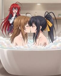 3girls age_difference ai_generated akeno_himejima bathing_together bathroom bathtub blush blushing_female bubbles cheating cheating_girlfriend cheating_lesbian cheating_wife cheating_with_mother cheating_with_mother-in-law closed_eyes cucked_by_lesbian cucked_by_mother cucked_lesbian daughter female_only foam girlfriends high_school_dxd kissing lesbian_couple lesbian_kiss lesbian_milf milf milf_love_young_woman mother mother-in-law_and_daughter-in-law mother_and_daughter nude_female older_female_and_younger_female older_woman_and_younger_girl rias_gremory shared_bathing soap soap_bubbles steam venelana_gremory wife_and_wife yuri