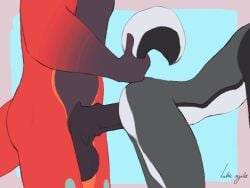 2026 4:3 animal_genitalia animal_penis animated anthro ass balls belly big_penis biped black_balls black_penis bouncing_balls canid canine dragon duo equine_genitalia equine_penis erection femboy fox frame_by_frame genitals grey_body hattie_ragales hattie_ragales_(character) male male/male mammal medial_ring muscular muscular_anthro muscular_male mythological_creature mythological_scalie mythology penis purple_arms purple_body raised_tail red_body scalie signature simple_background stomach_bulge struggling tail tail_grab white_belly white_butt