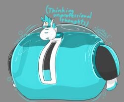 anthro ass big_butt bottomwear butt_expansion clothing echo_(siatdusk) embarrassed expansion felid female floating_head footwear growth gurgling_butt hi_res high_heels huge_butt hyper hyper_butt immobile inflation liquid_inflation loincloth machine mammal monobutt monobutt_expansion onomatopoeia robot rumbling_stomach shoes siatdusk sound_effects text translucent translucent_body