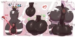 1boy 2026 anthro anus arms_behind_back ass back_view balls balls_expansion balls_growth balls_growth_(enlargement) balls_to_ground bent_over big_ass big_balls black_body blue_eyes blush blushing chest_tuft confused earrings expansion expansion_sequence expansion_sound_effects flaccid flaccid_penis from_behind furry generation_5_pokemon hanging_balls heavy_balls horns horsecock horsecock_on_humanoid huge_balls hyper hyper_balls large_ass large_balls naked naked_male nintendo nude nude_male penis penis_head penis_sheath perineum pierced_ears pokeball pokemon pokemon_(species) puffy_anus ravi_(ravieel) ravieel sagging_balls scrotum sheath stripes sweat sweaty_body tail tail_lift thick_thighs thighs thump white_body white_hair wide_hips yellow_sclera zebra zebra_ears zebra_humanoid zebstrika