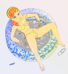 anus april_o'neil april_o'neil_(tmnt_2012) bikini breasts green_eyes pussy red_hair swimming_pool teenage_mutant_ninja_turtles thepapercat tmnt_2012