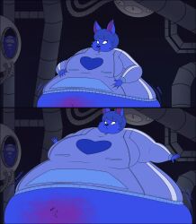 lj_caffie female furry inflation blueberry_inflation breasts big_breasts huge_breasts thick_thighs wide_hips tagme cleavage