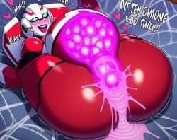 after_sex ai_generated arcee arcee_(rotb) autobot blushing cum_drip cum_in_pussy eggs_in_stomach happy legs_folded novelai pregnant rolling_eyes spider_web tongue_out transformers_rise_of_the_beasts