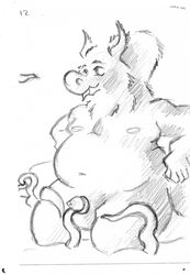 2018 animated anthro balls belly dragon flaccid fur furred_dragon gif humanoid_penis male male_only moobs nipples nude overweight overweight_male penis sex simple_background slightly_chubby smile solo studioc-anal tentacle thick_thighs tongue tongue_out traditional_media_(artwork) uncut